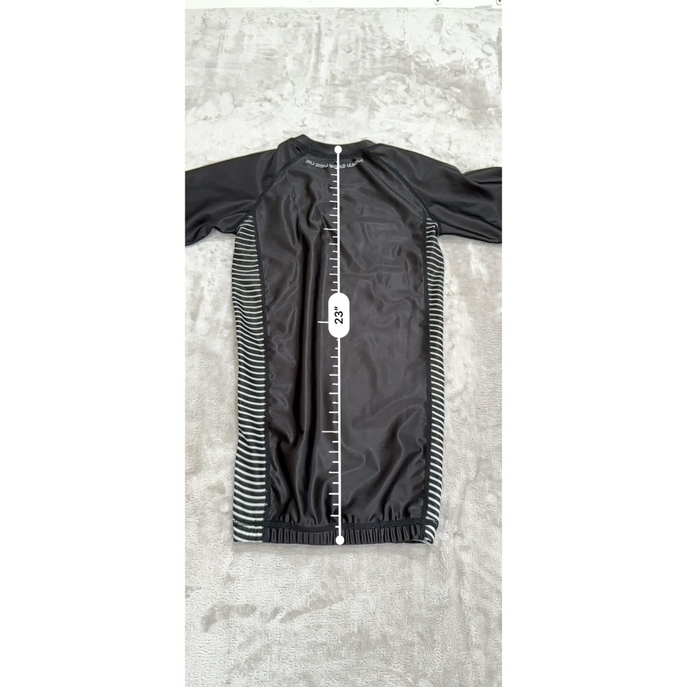 Rash Guard Kids Size Youth Large YL Black Gray Long Sleeve Rashguard JJWL EUC - Picture 6 of 7